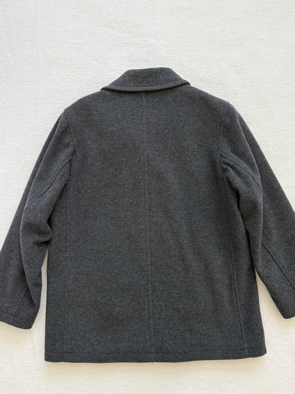 Lands' End Gray Double Breasted Wool Peacoat Size M - Picture 5 of 11